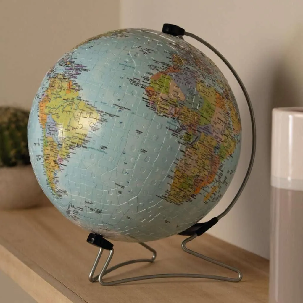 Puzzle 3D Globe Terrestre Éducatif - Maquette de la Terre avec Support - 4