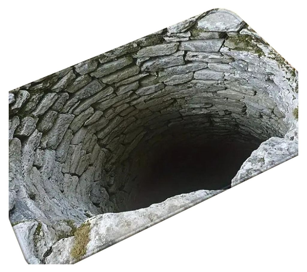 3D-Teppich mit optischer Täuschung, realistischem Lochmuster, saugfähig, rutschfest, bodenlosem Lochmuster, Fußmatte für Wohnzimmer, Schlafzimm...