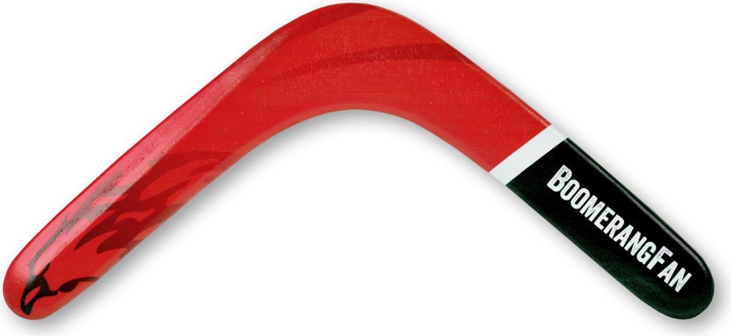 Boomerang Fan Boomerang EAGLE links 32cm Spielzeug Boomerang 10m Reichweite