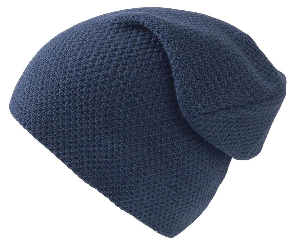 Atlantis Snobby Waffel Strick Beanie Mütze LT886 (Einheitsgröße) (Marineblau)