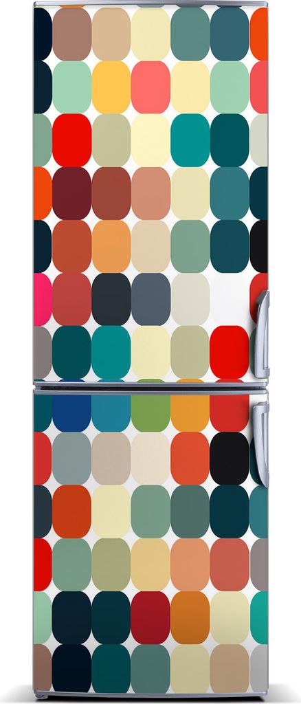 Tulup Kühlschrankdekoration - Magnetmatte - 70 cm x 190 cm - Magnet auf dem Kühlschrank - Geometrischer Hintergrund
