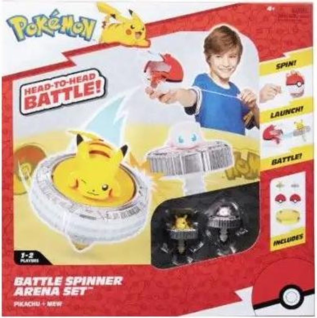 Battle Spinner 2 Pack With Stadium Pikachu #1, Mew, Poke Produktbild 