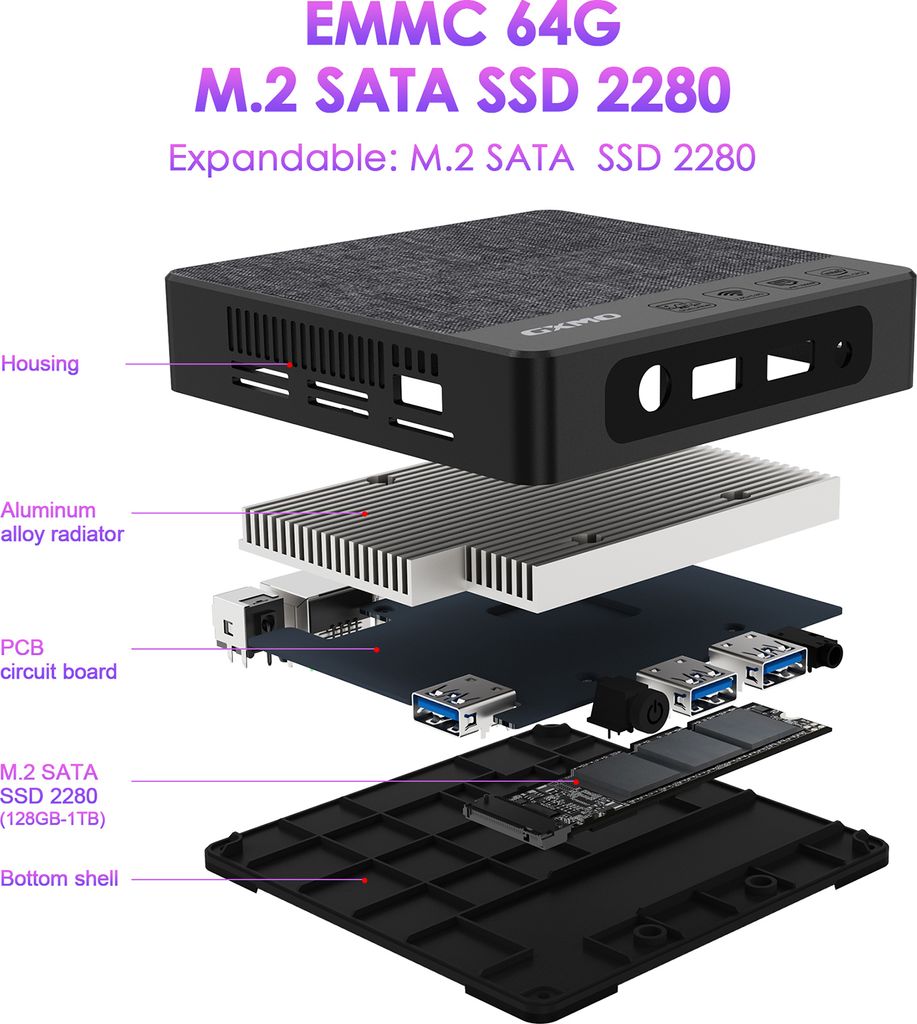 Mini-PC Windows 11 Mini-Desktop-Computer mit Intel Gemini Produktbild 3