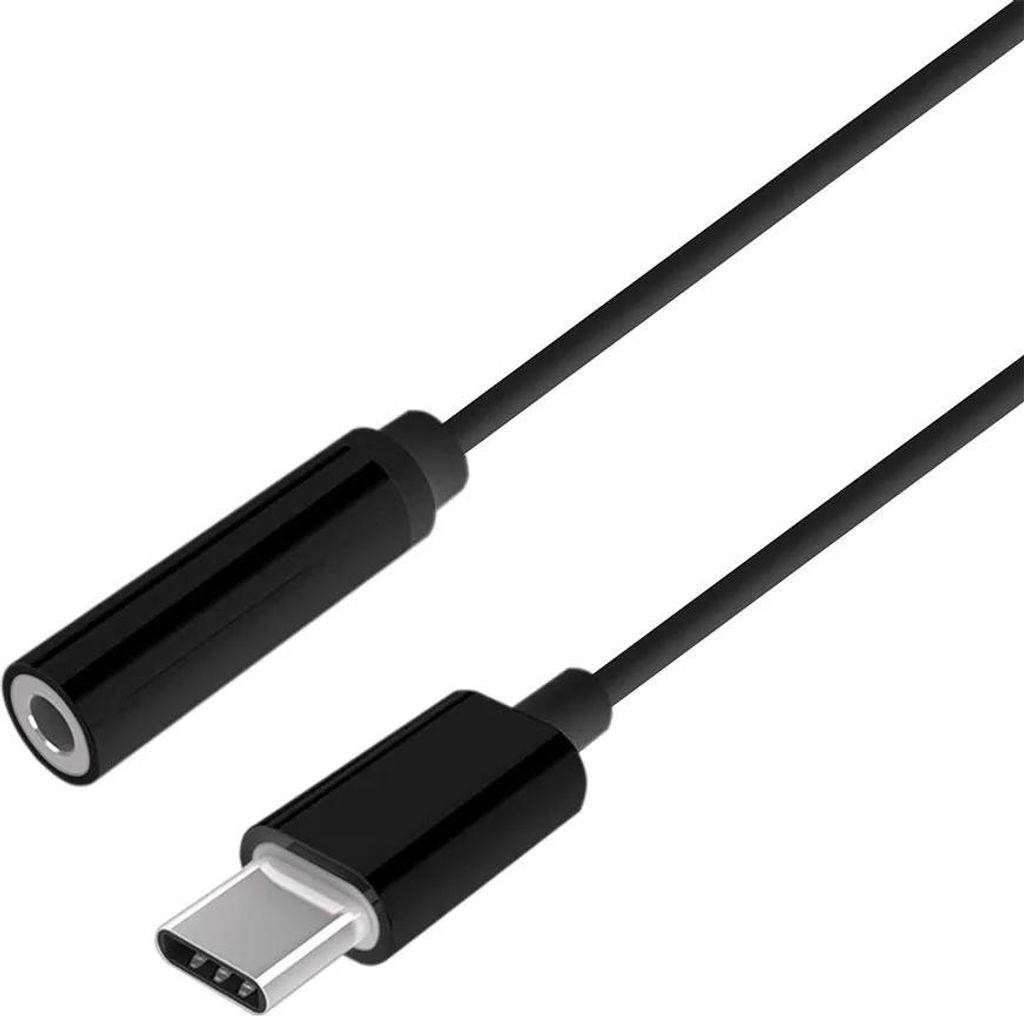 Aisens - usb-c zu apple style audio konverter, usb-c/m-jack 3.5/h, schwarz, 15cm