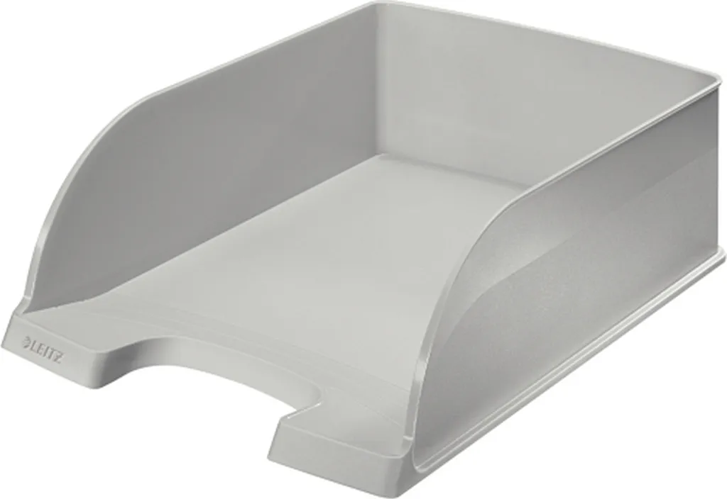 Corbeille à courrier Jumbo Plus gris - Lot de 4 bacs à documents XL