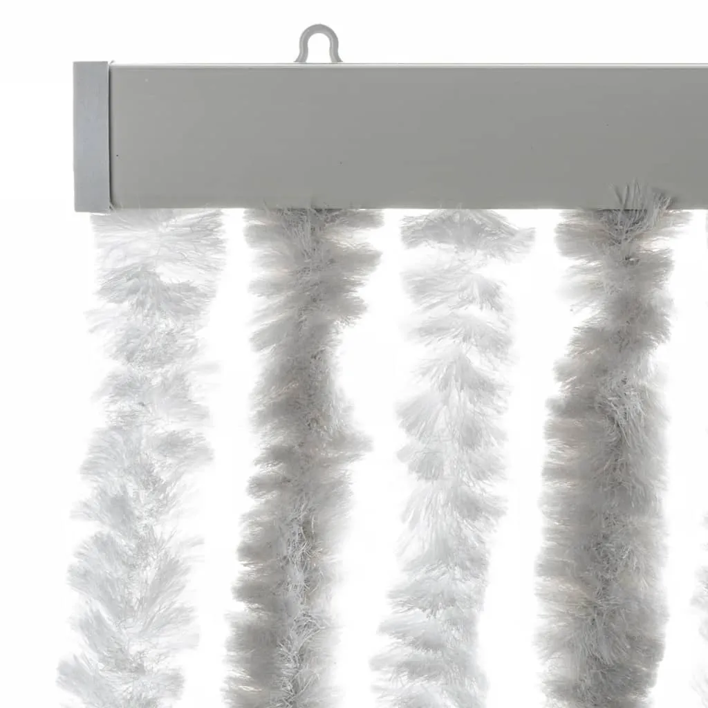 Solution anti-mouches rideau chenille gris blanc 118x220 cm sans bruit - 4