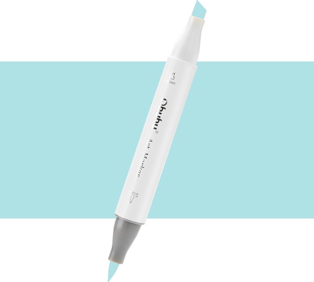 Dwustronny pędzel i dłuto OHUHU, BG68 Turquoise Blue Zdjęcie produktu 