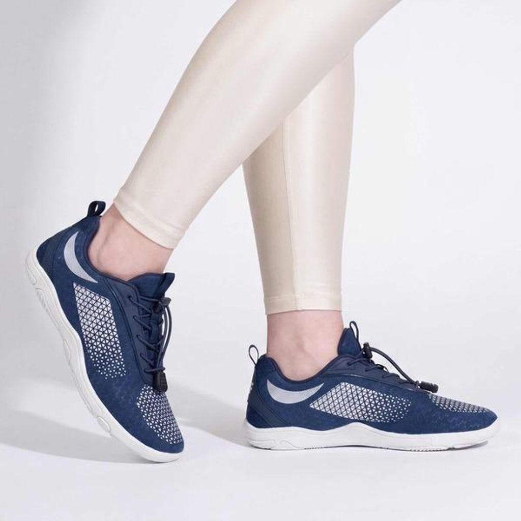 Nullabsatz-Sohle Barfußschuhe für Damen und Herren, Atmungsaktive Laufschuhe, Sportschuhe mit breitem Zehenbox - BAREON AERO Braun 45