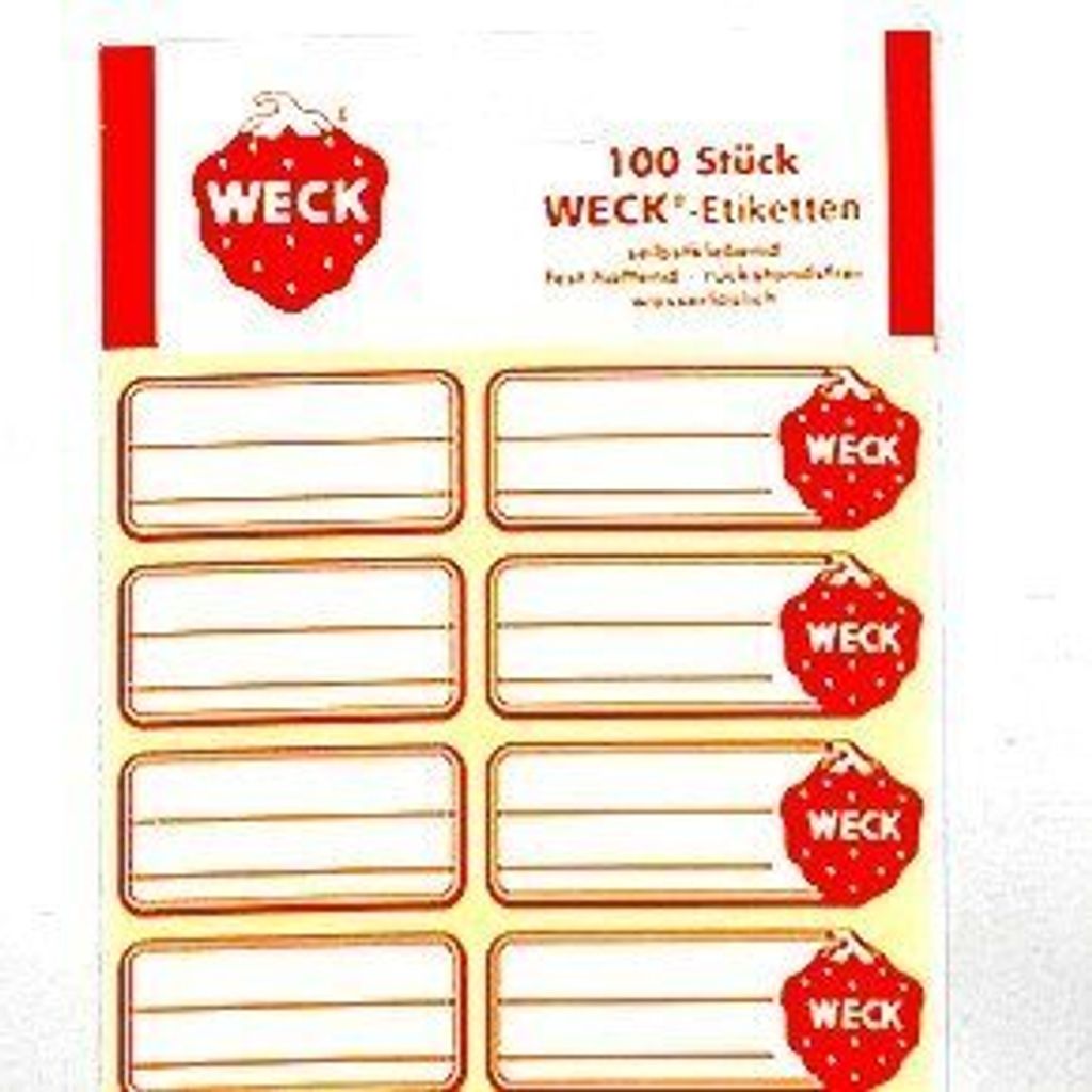 WECK Etiketten selbstklebend 100er Pack Immagine del prodotto 