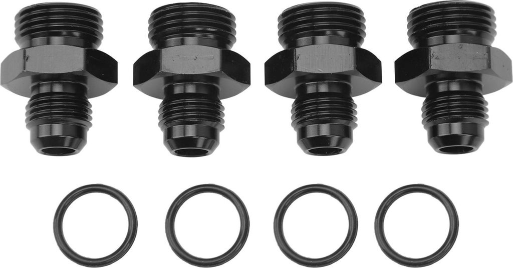 4-teiliges ORB-Außengewinde, Aluminiumlegierung, 1500 PSI, O-Ring-Flare-Adapter für Ölkühler, Kraftstoffpumpe, 8AN bis 6AN
