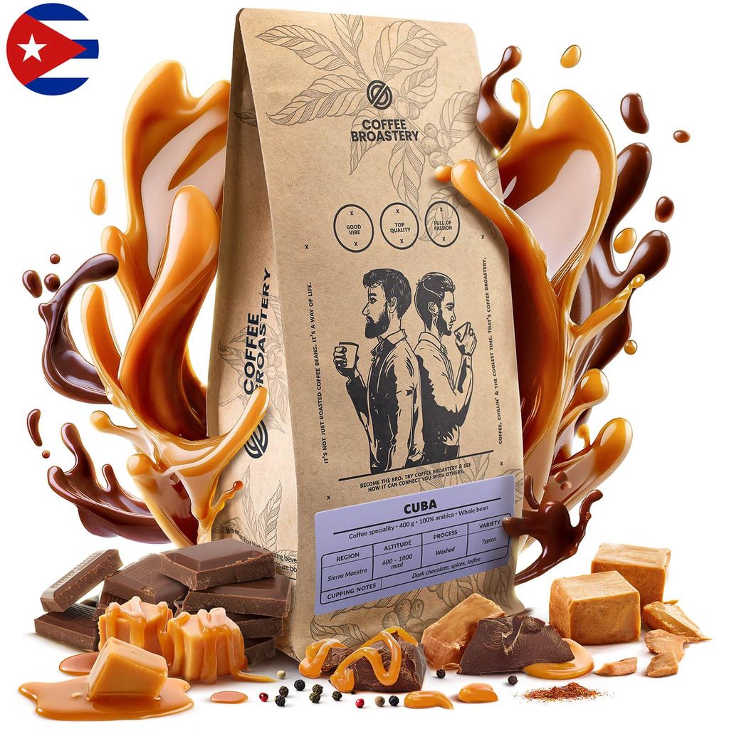 Coffee Broastery - Kaffeebohnen Cuba Sierra Maestra Spezialitätenkaffee 400g - Frisch Geröstet - 100% Arabica - Schokolade, Toffee - Ganze Bohnen