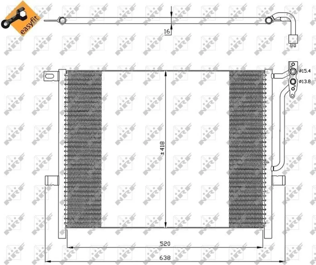 Condenseur climatisation NRF 35589 en aluminium pour BMW Série 3 E46