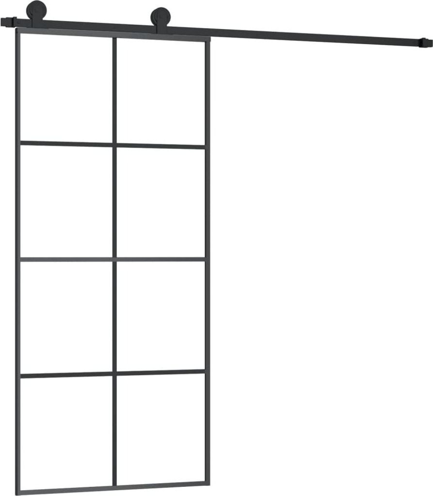 vidaXL Schiebetür mit Beschlag 90x205 cm ESG-Glas & Produktbild 