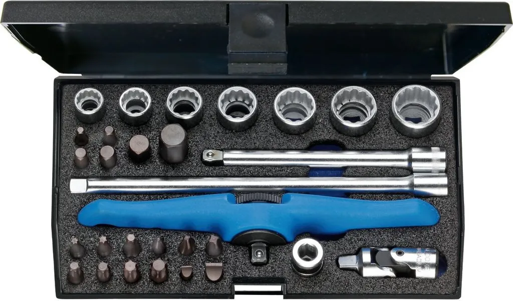 Gedore 2190281 Set d'outils mécaniques complet avec douilles et cliquet