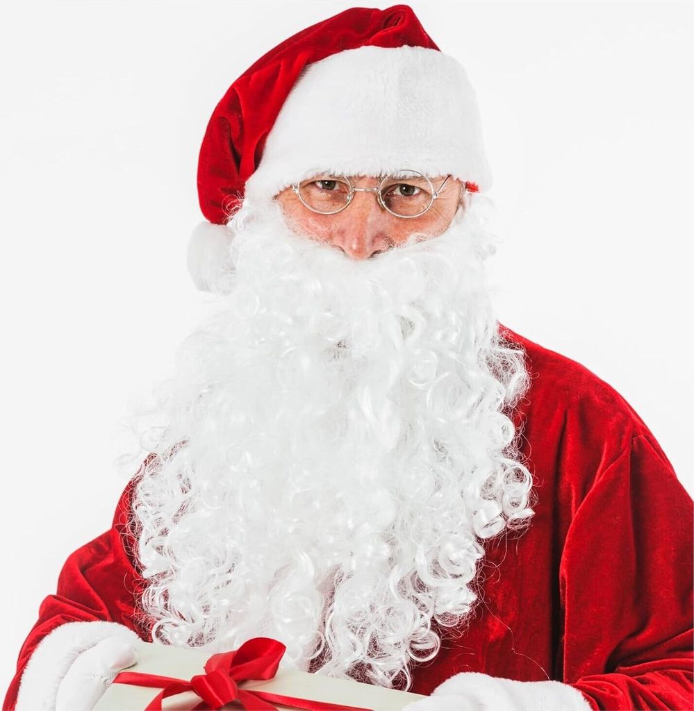 2 en 1 - Kit Barbe de Père Noël - comme déguisement pour le Image du produit 