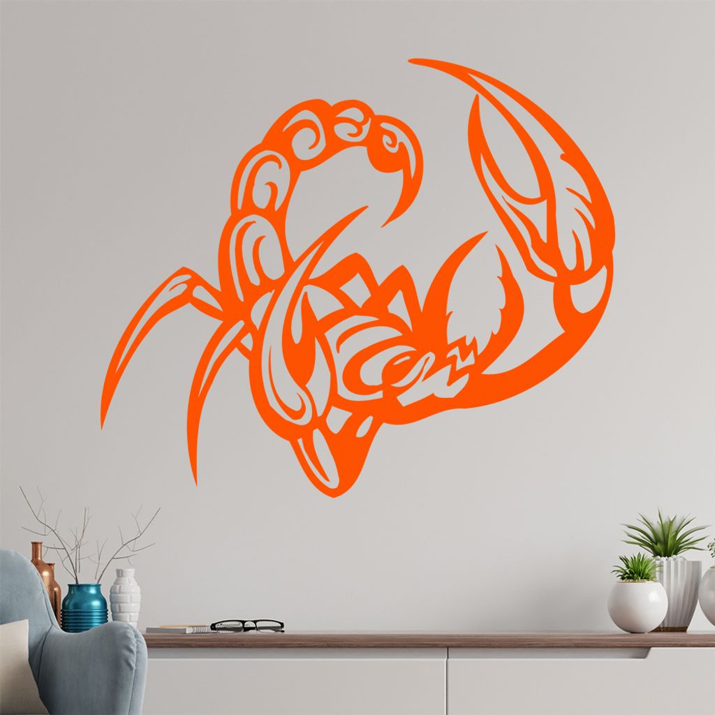 Skorpion Wandtattoo in 6 Größen - Wandaufkleber Wall Sticker - Dekoration, Küche, Wohnzimmer, Schlafzimmer, Badezimmer