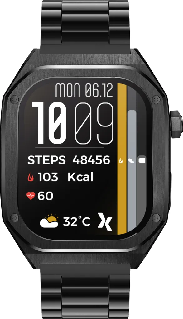 Maxcom FW65 Iron S avec Écran AMOLED Vibrant et Châssis Noir Robuste 41mm