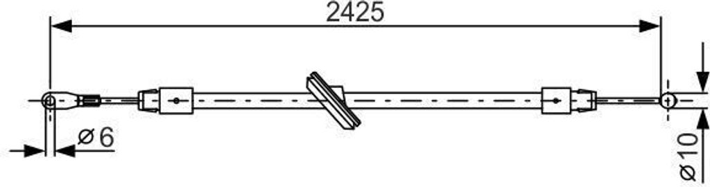 BOSCH 1 987 482 031 - OE 2E0 609 701 Q Handbremsseil für Crafter (2F), Crafter (2E)