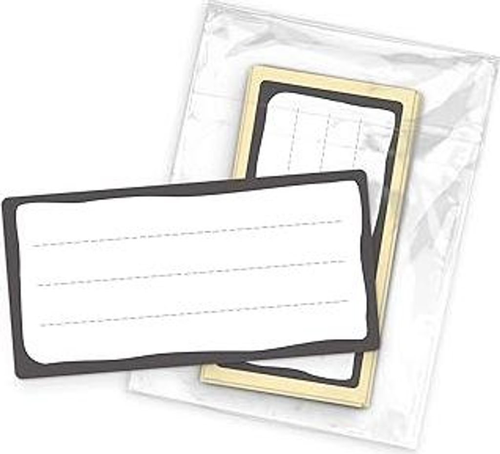 itenga 50x Buchetiketten I Schulheft Etiketten I Namensschild beschreibbar selbstklebend Aufkleber aus Haftpapier Grau Weiß 9x4,5cm