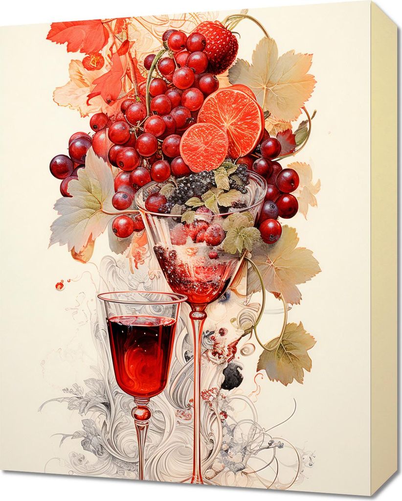 Bild 40x50cm Blutiger Fruchtcocktail