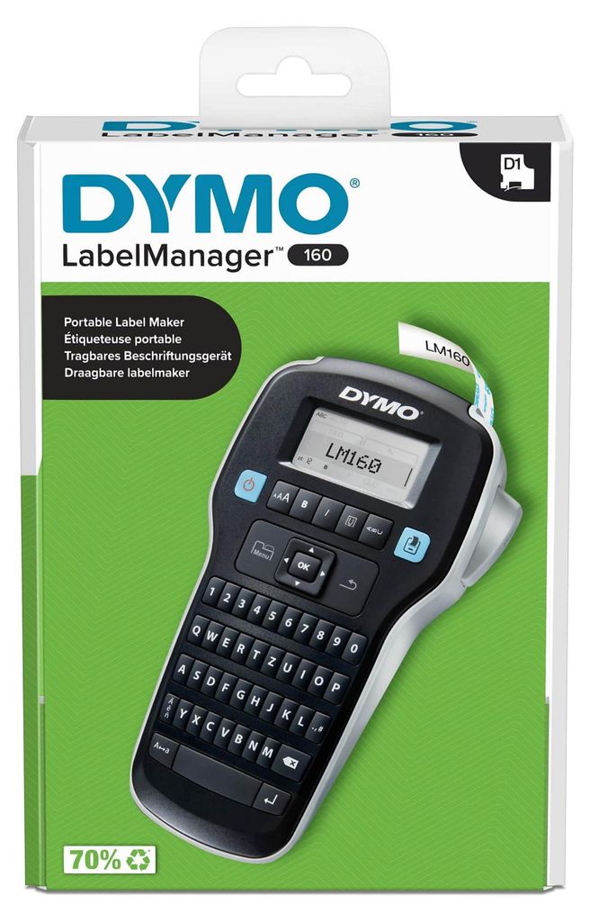 DYMO LabelManager 160  6/9/12      mm D1-Bänder Qwertz Immagine del prodotto 