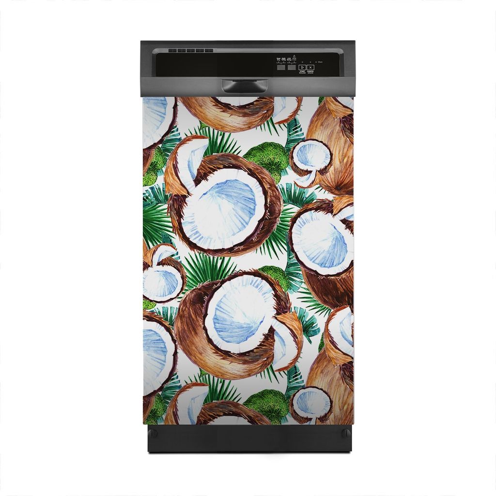 Aufkleber sticker 45x70 cm Dekorative folie Spülmaschine - Exotische Frucht Kokosnuss