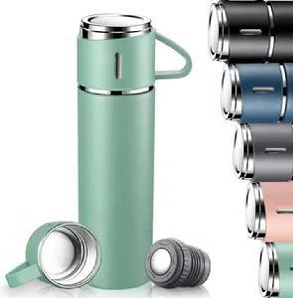 Isolierflasche Thermosflasche - auslaufsicherer Trinkbecher, für unterwegs,BPA frei mit Deckel und Griff für Arbeit Schule Kinder Auslaufsicher...