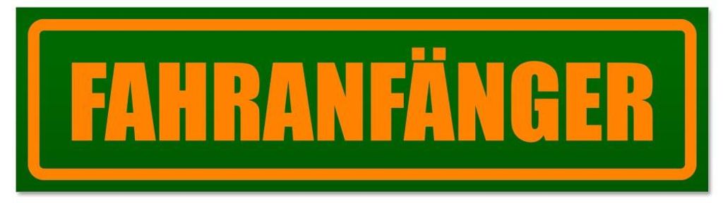 Kiwistar - Autoaufkleber - Orange - Grün - 60 x 16 cm - Fahranfänger - Hinweis Aufkleber Sticker für Auto, Kfz, Fahrrad, PKW, LKW