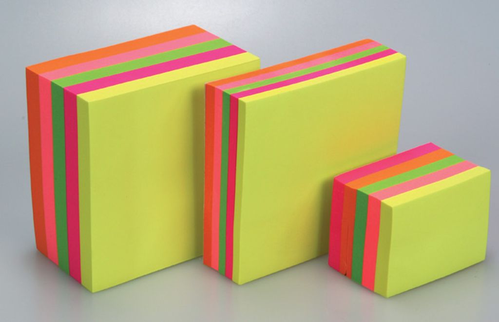 Concorde Klebepads neon Würfel - 76 mm x 76 mm / 400 Blatt
