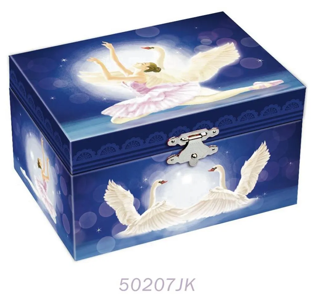 Boîte à bijoux Harlekijn musicale Ballerine et cygnes pour enfant