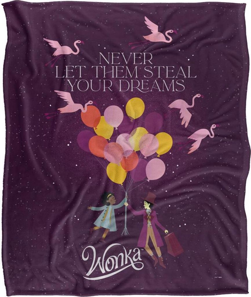 Wonka - Decke "Never Let Them Steal Your Dreams" TV19066 (Einheitsgröße) (Bunt)
