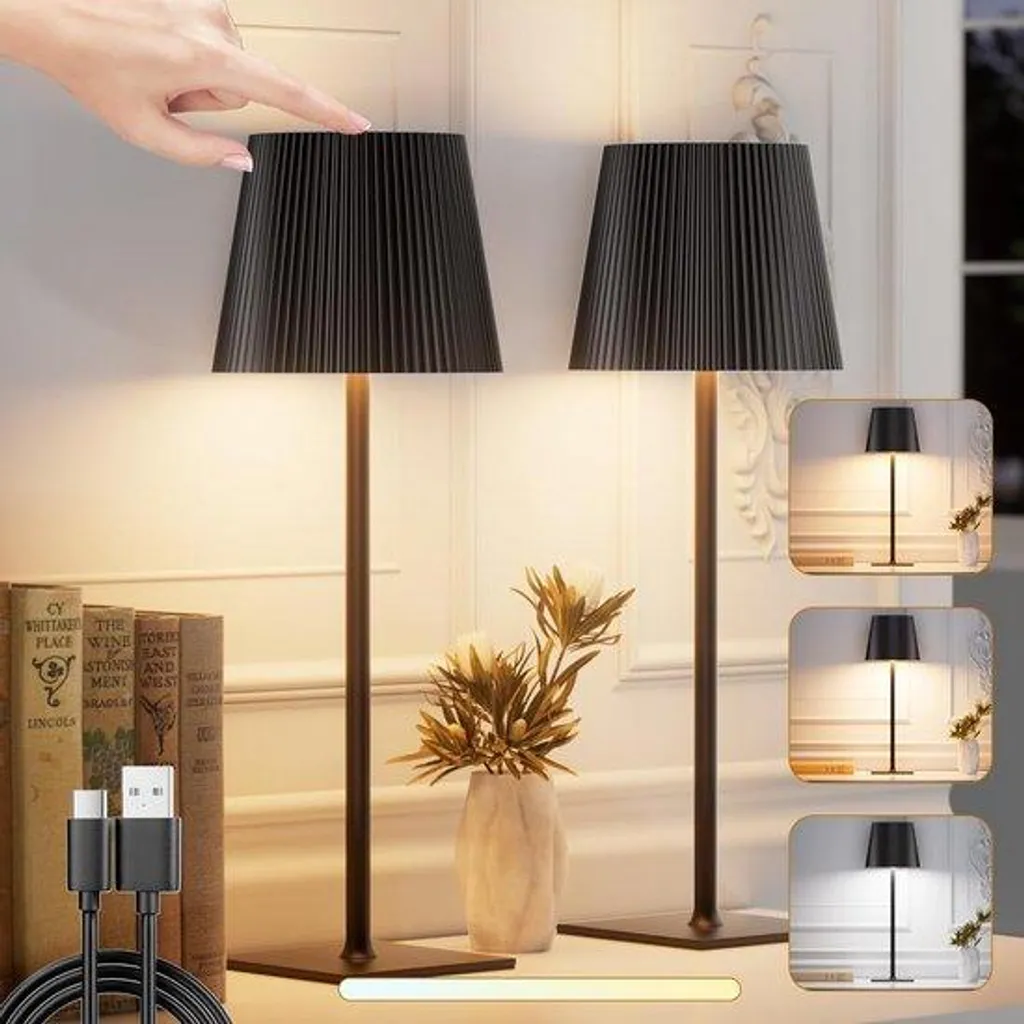 Lampe LED Tactile 3 Températures de Couleur avec Batterie 4800mAh