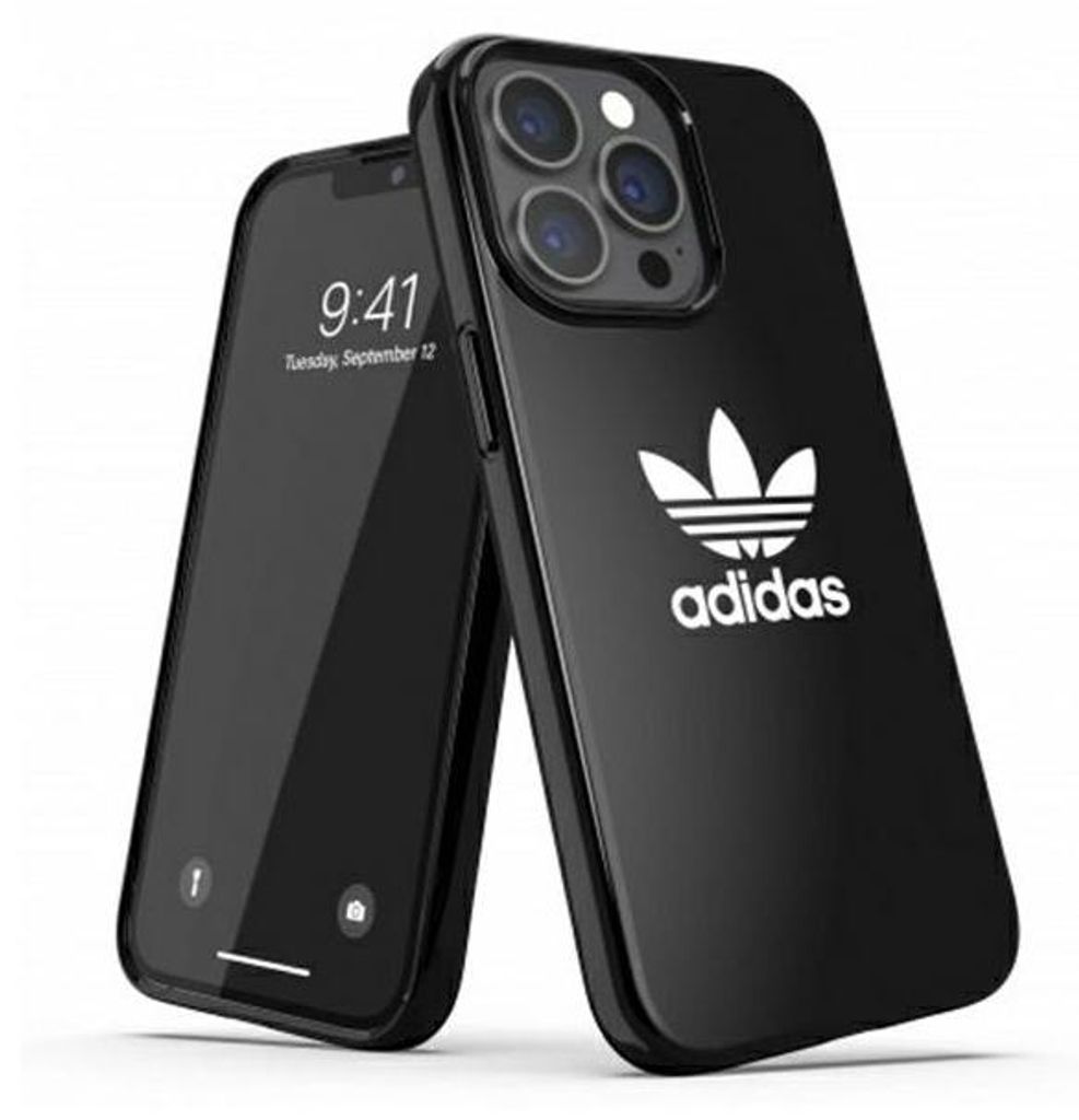 Adidas 47098, Cover, Apple, iPhone 13/13 Pro, 15,5 cm (6.1"), Schwarz, Weiß