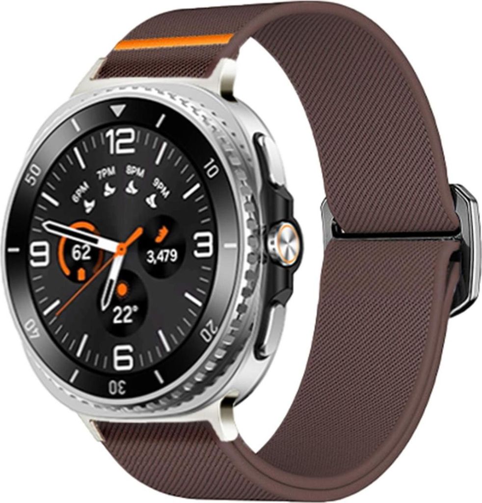 Elastisches Nylon Sport Armband für Samsung Galaxy Watch 8 / 8 Classic mit Schiebeverschluss Lila