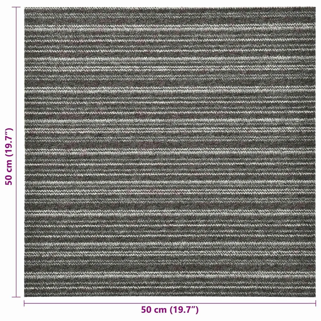 Rénover un sol facilement : dalles de moquette 50x50 cm anthracite - 20u - 8