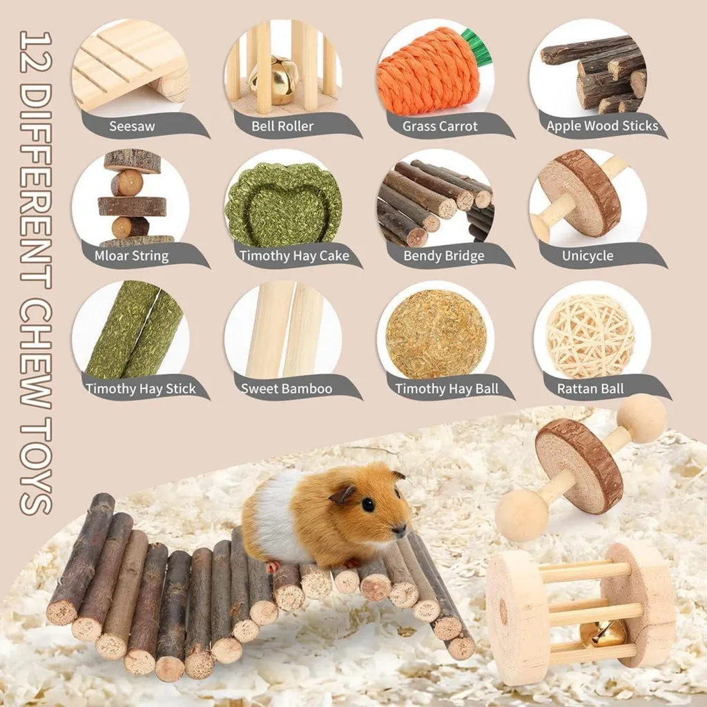 Roue pour hamster et cachette rongeur pour l'aménagement de la cage - 4