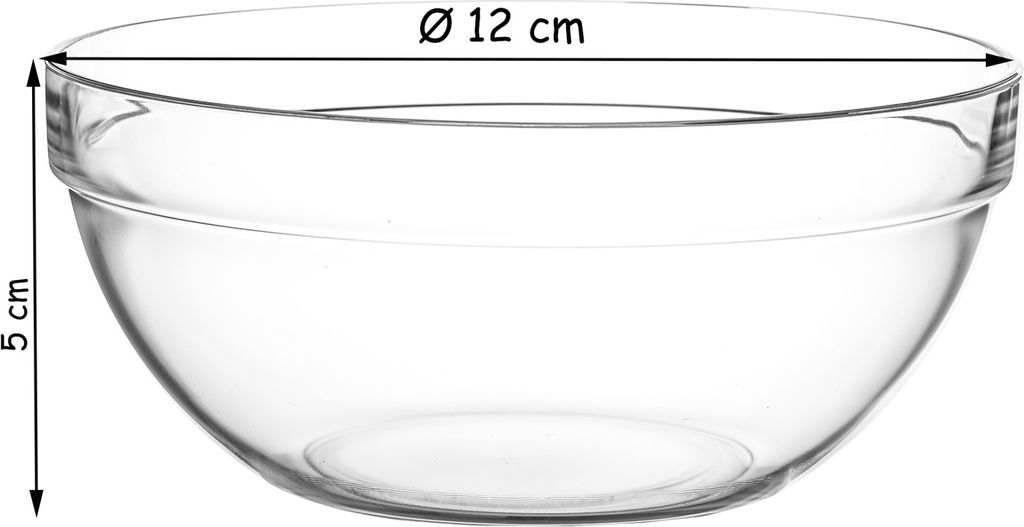 6er Set Dessertschalen aus Glas 12cm - Glasschale, Produktbild 2