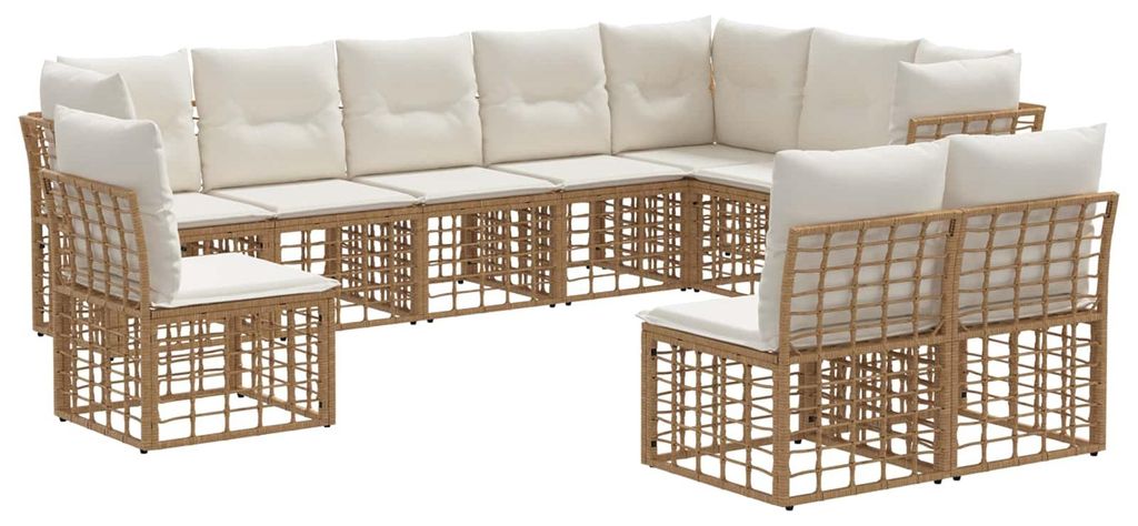 vidaXL Outdoor-Sofagarnitur Natur Polyester