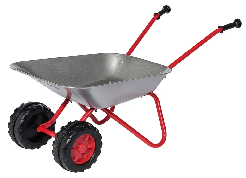 Brouette de chantier pour transport de terre et gravats acier bicolore