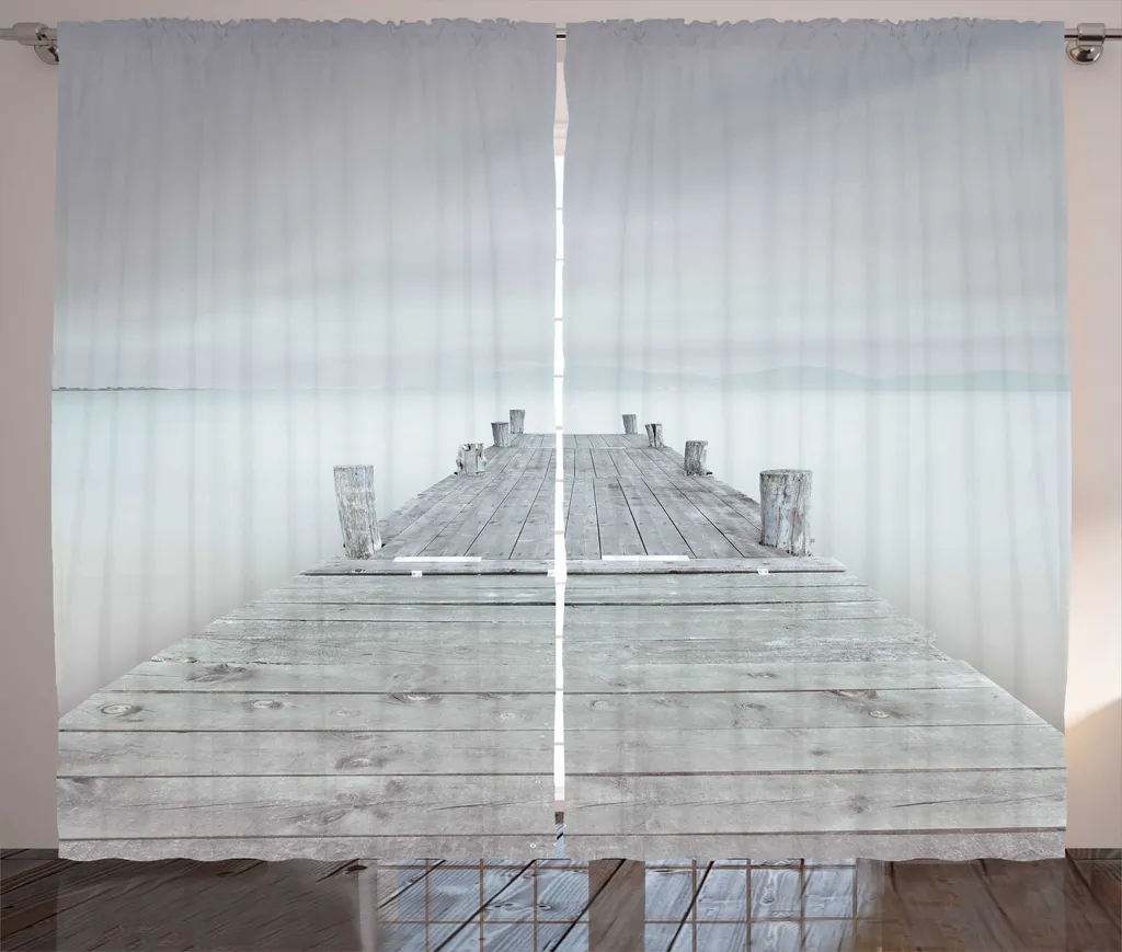 Rideau Brise-Vue pour Masquer le Vis-à-Vis Chambre Gris et Bleu
