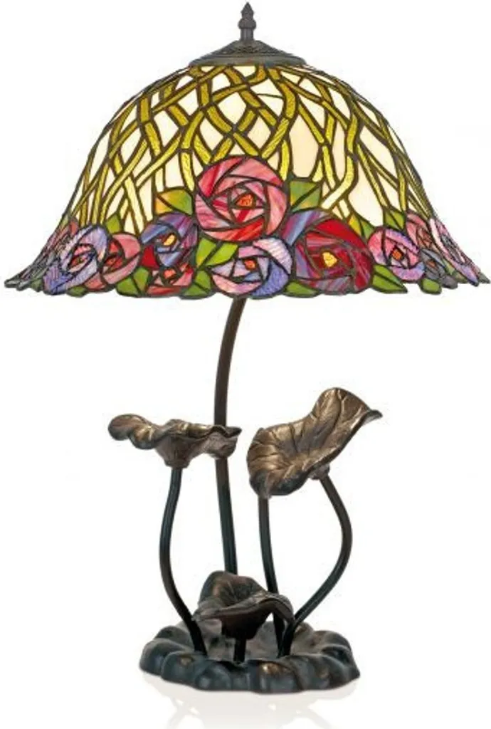 Lampe Tiffany de Chevet Style Fleurs pour Ambiance Douce et Cocooning