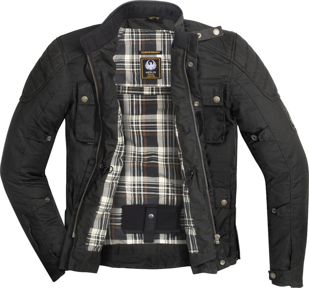 Merlin Tewkesbury Motorrad Textiljacke, schwarz, S