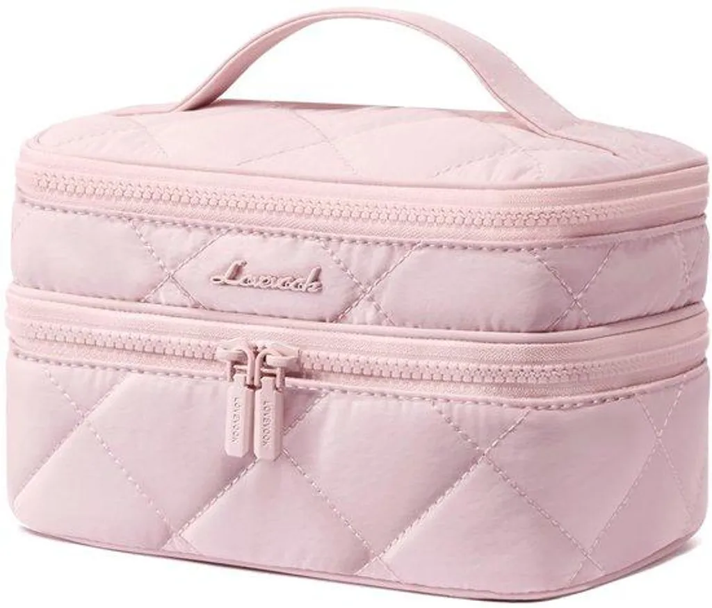 Trousse de toilette rouge contre les fuites avec protection rembourrée