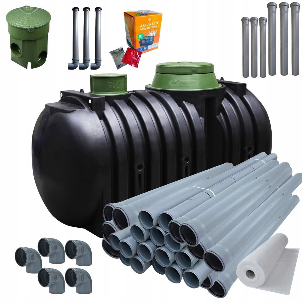Kleinkläranlage 3000L Zweikammer Komplett-Set | Faulgrube | Produktbild 