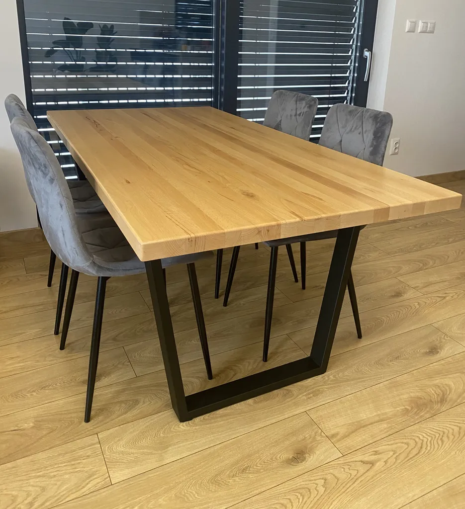 Coppia Gambe Tavolo Metallo 70cm per Scrivania - Nero Opaco Alta Tenuta - 11