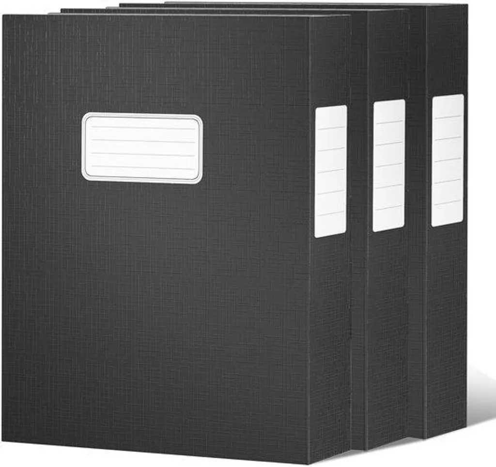 Boîte de rangement A4 magnétique noire 4cm - Archive ultra-résistante