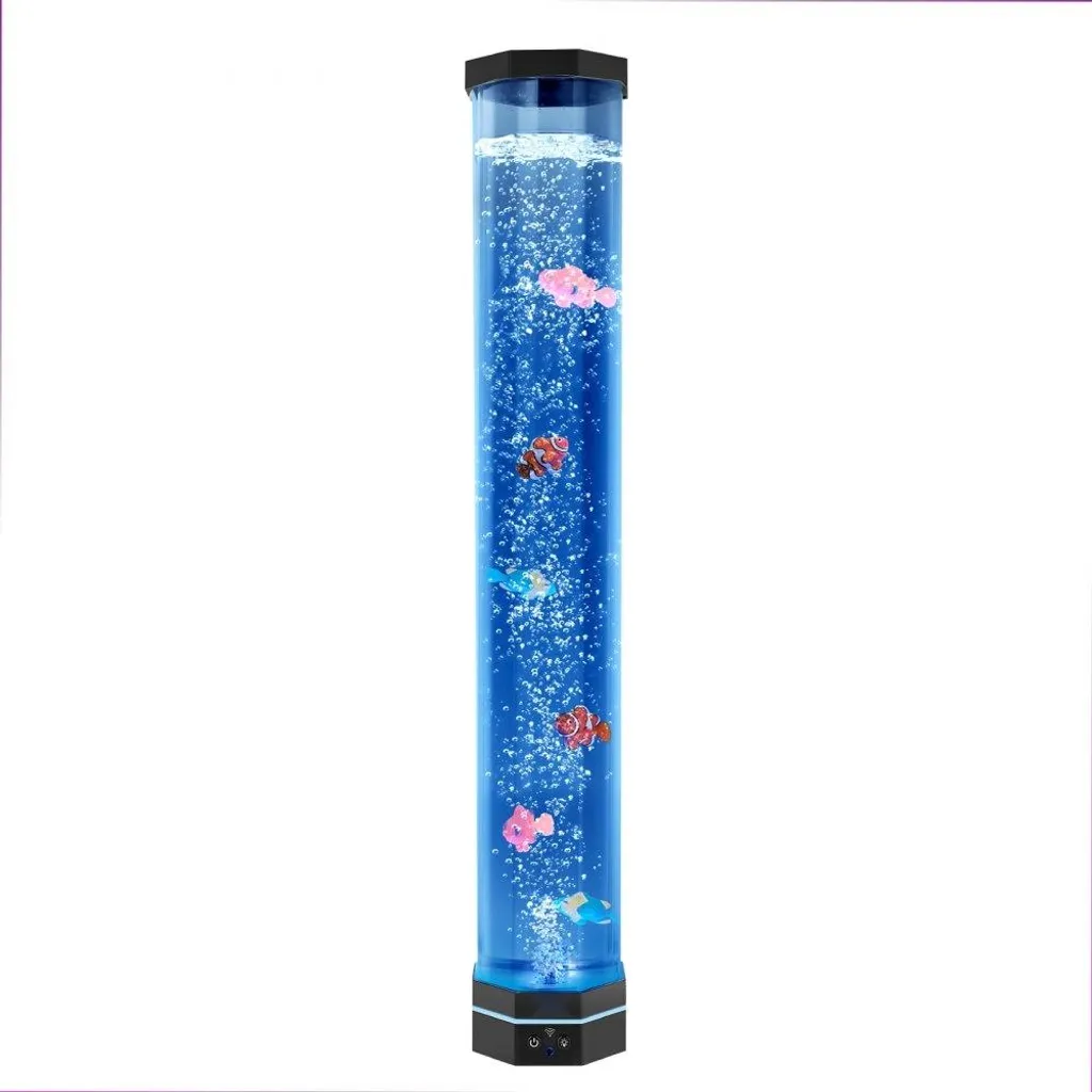 Lampada Lavica 80cm Effetto Acquario | 16 Colori LED e Pesci Tropicali - 10