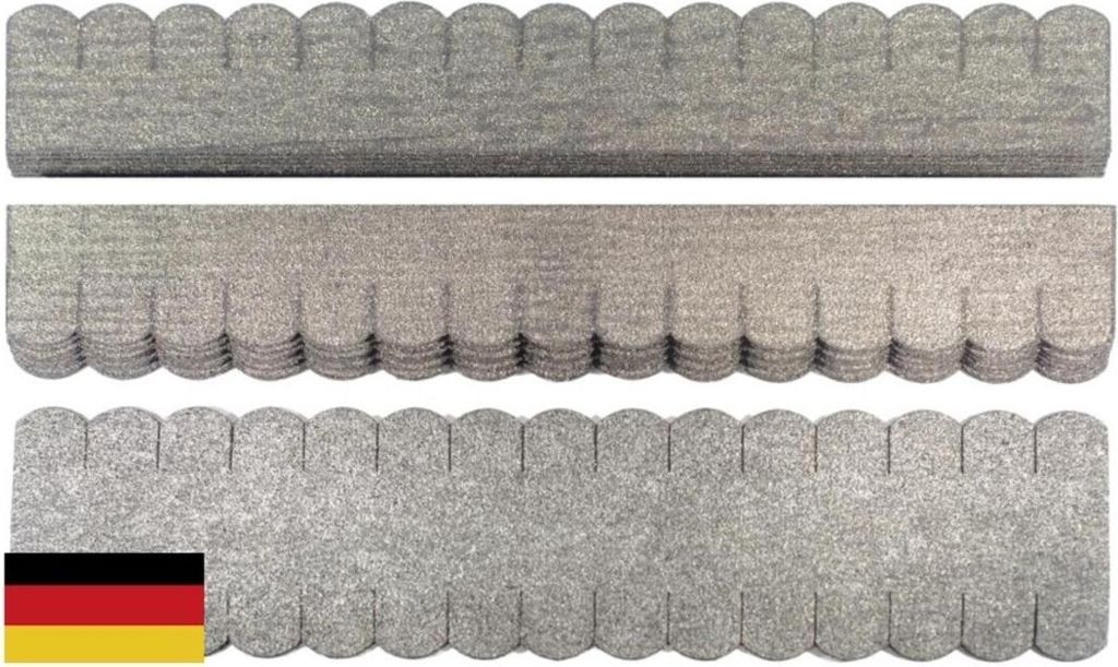 3 Sets Dachschindeln Biberschwanz (33 mm) grau 1,20 m² Vogelhaus Nistkasten