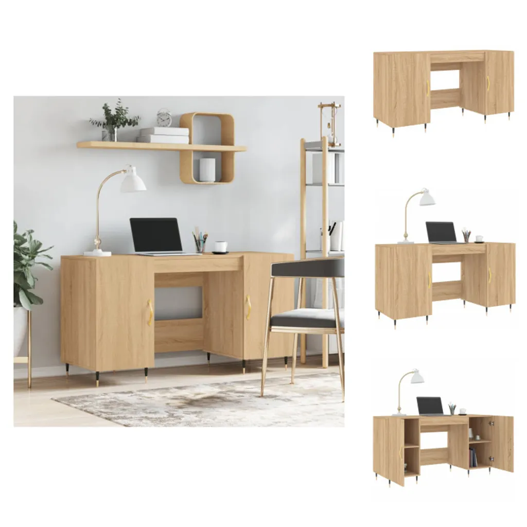 Scrivania Ufficio 140cm Rovere Sonoma vidaXL - Design Moderno Casa