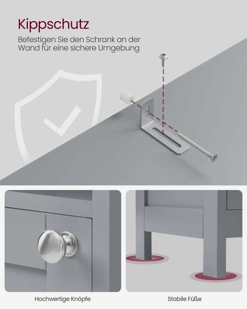 Armoire de Salle de Bain Grise en MDF avec Éclairage LED - Format Slim